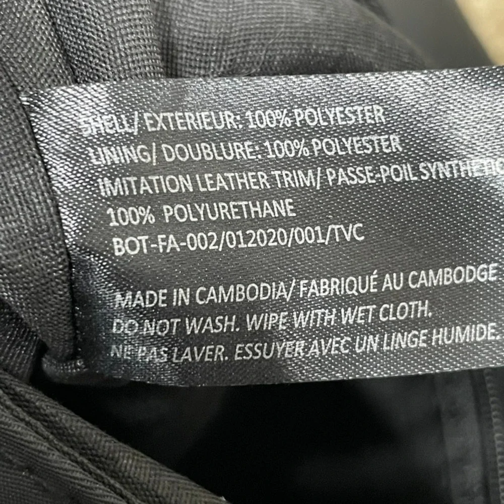 Botkier New York‎ Backpack Women Travel Small Black Nylon Leather Trim Logo